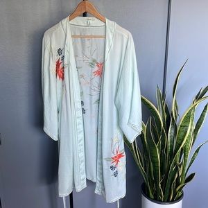 Anthropologie Eloise Embroidered Robe